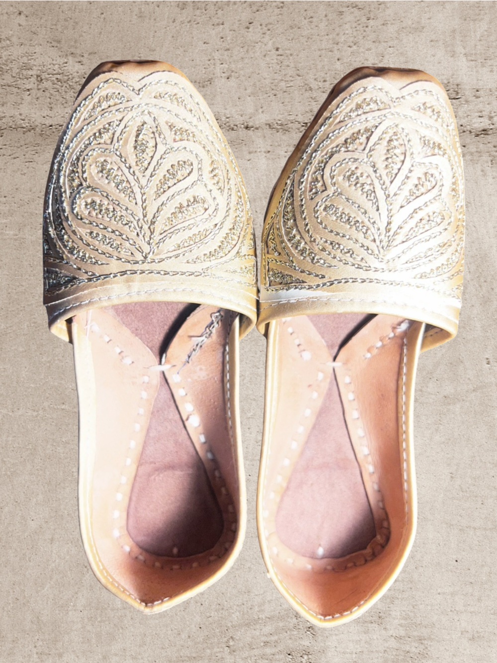Children’s Gold Embroidered Khussa Jutti Ethnic Shoes
